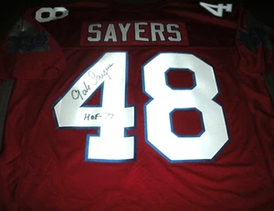 MAGLIA ADIDAS GALE SAYERS KANSAS JAYHAWKS,BEARS WCOA FIRMATA CON LICENZA UFFICIALE - Foto 1 di 3