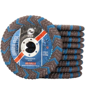 125mm Curved Aluminum Flap Disc Sanding Grinding Wheel 80Grit For Angle Grinder - Picture 1 of 7