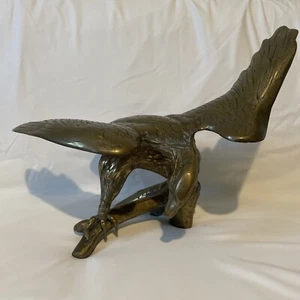 Vintage Brass Eagle on Branch Standing Sculpture - Picture 1 of 10