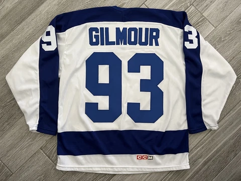 1992 CCM 1st Season Doug Gilmour Toronto Maple Leafs White NHL Hockey Jersey L Cover