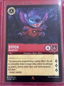 Stitch Abomination 125/204 Rare Disney Lorcana NM Pull To Sleeve - Picture 1 of 8