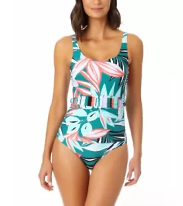 Anne Cole 22W One Piece Swimsuit Padded Multi Color - Picture 1 of 6