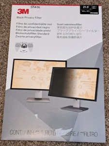 3M Black Privacy Filter for 21.5" Monitor 16:9, PF215W9B - Afbeelding 1 van 3