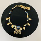Uno De 50 EVIL EYE Bracelet Gold Crab Bracelet with blue colors Crystals