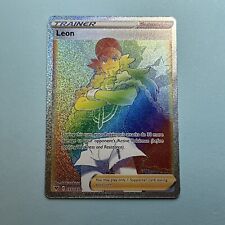 Pokemon Card Trainer Leon 195/185 Rainbow Secret Rare Full Art Vivid Voltage