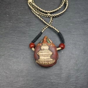 Stupa Tsa Tsa Amulet, Scorpion Guru of Padmasambhava, Scorpion Terma Pendant - Picture 1 of 10