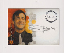 JUSTIN THEROUX AUTOGRAPH 2004 ALIAS TRADING SIGNED CARD "SIMON WALKER" AUTO RARE