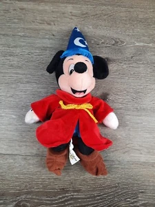 Mickey Mouse Fantasia Sorcerer 12 Inch Mini Disney World Bean Bag Plush Wizard - Picture 1 of 9