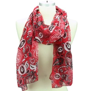 Georgia Bulldogs Buckeyes Paisley Print Scarf - Picture 1 of 1