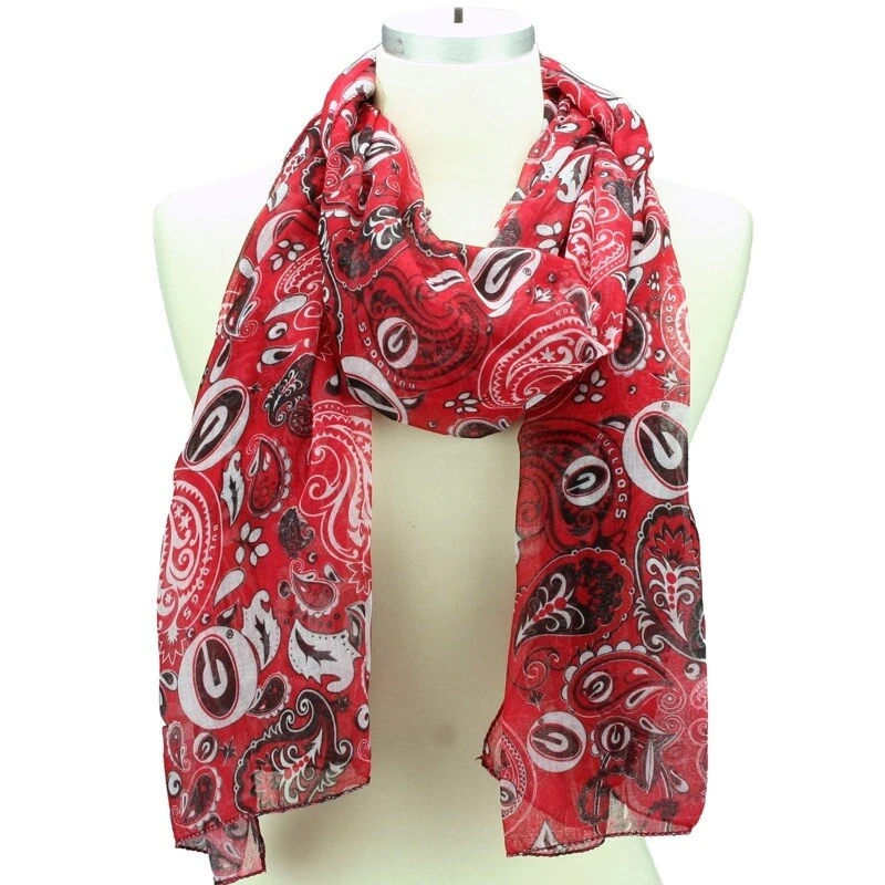 Georgia Bulldogs  Paisley Print Scarf - Image 1 of 1