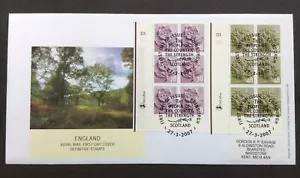 Bloques de cilindros England Country Definitive 2007 6x78p 6x48p en cubierta de primer día - Imagen 1 de 2
