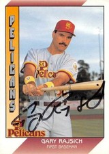 Gary Rajsich autographed baseball card 1991 Pacific Senior League #156