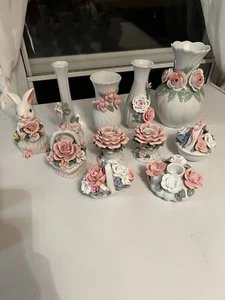 Vintage Pink Flowers Vanity Bathroom Decor - Picture 1 of 6