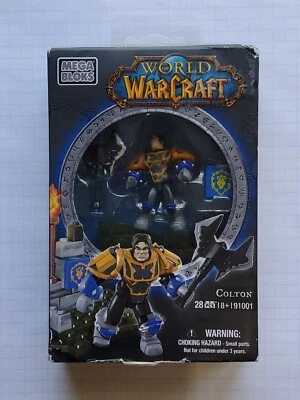 MEGA BLOKS WORLD OF WARCRAFT Colton Figure 28 Pieces  91001  Unopened 2012 NIB - Image 1 of 2