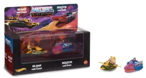 Mattel SDCC 2021 Hot Wheels MOTU HE-MAN Wind Raider vs Skeletor Land Shark paquete de 2 - Imagen 1 de 7