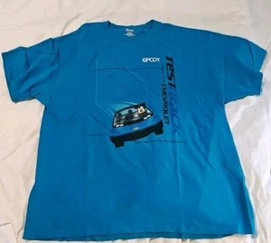 Disney Hanes Beefy T Mens XL Blue Mickey Mouse Epcot Chevrolet Test Track VTG - Picture 1 of 7