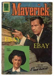 "Maverick" TV Vintage Comic signiert Robert Colbert Dell 1962 Western RAR - Bild 1 von 2