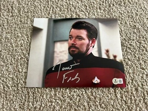 JONATHAN FRAKES signed Autogramm 8x10 Foto RIKER STAR TREK BAS BECKETT A - Bild 1 von 1