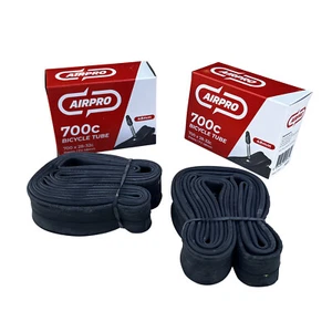 2x AirPro 700C Road Bike Tubes 700 x 28-32c Threadless Presta Valve - Picture 1 of 2