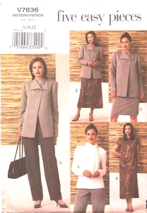 Vogue 7836 ~ Misses'/Misses' Petite ~ Chaqueta ~ Top ~ Vestido ~ Falda ~ Pantalones y Falda ~ - Imagen 1 de 4