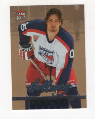 2005-06 FLEER ULTRA HOCKEY ROOKIE GOLD RYAN HOLLWEG NEW YORK RANGERS #229 - Image 1 of 2