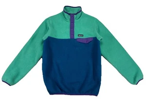 Patagonia Girl’s Lightweight Synchilla Snap-T Fleece Size Large 12 Blue Purple - Picture 1 of 5