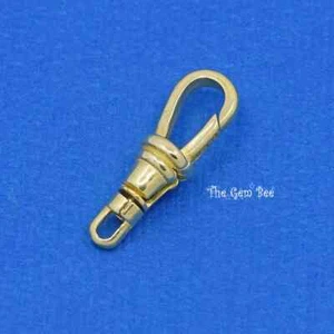 6.5x19.5mm 14k Yellow Gold Swivel Lock Dog Clip Chain Hook Charm Lobster Clasp - Picture 1 of 6