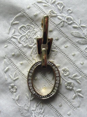 GOLDENER ANHÄNGER - KRISTALL - PIERRE LANG - Bild 1 von 2