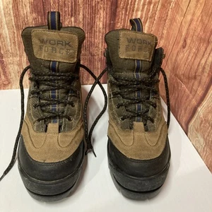 WORKFORCE Steel Toe Boots Tan Leather Lace Up Size 7 - Picture 1 of 8