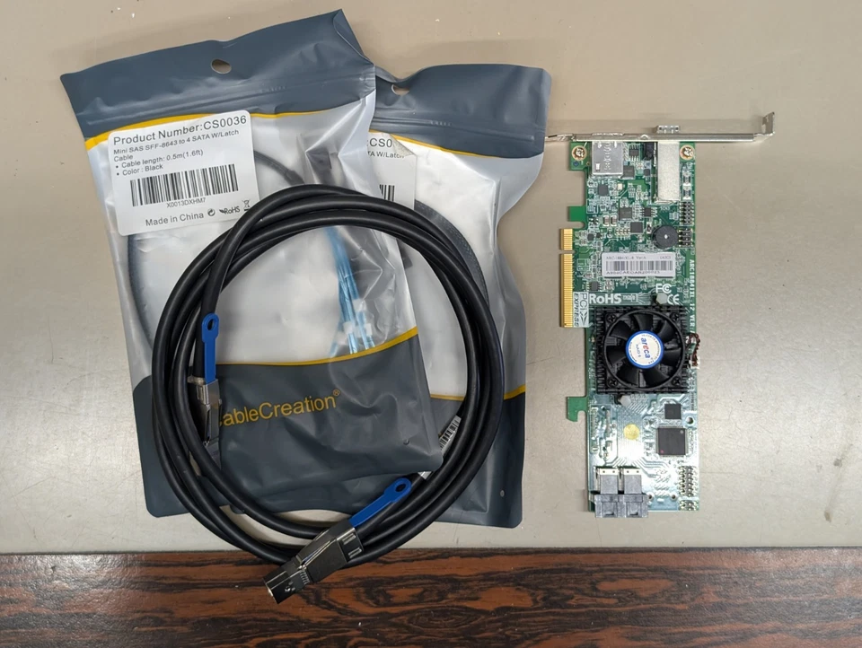 Areca ARC-1884IXL-12, SAS 12Gb/s, 12-Port, PCIe 3.0 x8, 2GB RAID Controller - Image 1 of 4