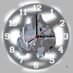 Exclusive Pokémon #111 Rhyhorn First Gen Wall Clock - Picture 1 of 9