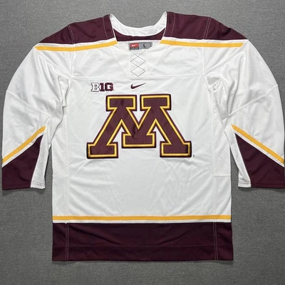 Minnesota Golden Gophers Hockey Jersey Mens Large White Maroon NCAA Big Ten Nike - Image 1 of 4