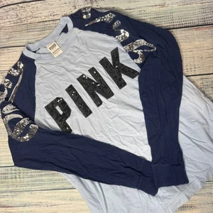Victoria’s Secret Langarmshirt PINK Pailletten Größe S  - Bild 1 von 3