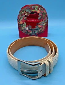 CLAUDIO ORCIANI GENUINE SNAKESKIN IVORY BELT 100 "3636 IDEAL XMAS 🎁 - Picture 1 of 11