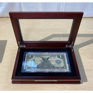 $1 Series 1899 Black Eagle Silver #233 Certificate in Beautiful Wooden Box - Picture 1 of 5