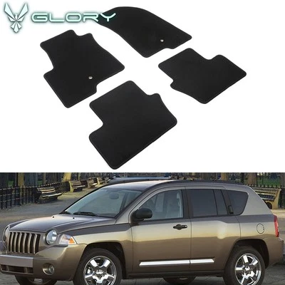 Fits 07-16 Jeep Compass/Patriot Car Nylon Floor Mats Front Rear Anti-slip Carpet - Imagem 1 de 4