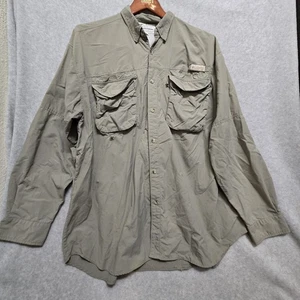 Columbia PFG Fishing Shirt Men's XL Beige Long Sleeve Vented UPF30+ Outdoor - Picture 1 of 12