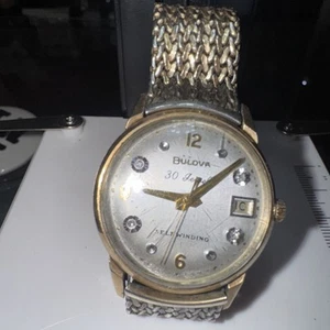 Bulova Mens Automatic Self Winding Watch 30J Diamonds 10k Gold Filled BIN - Picture 1 of 10