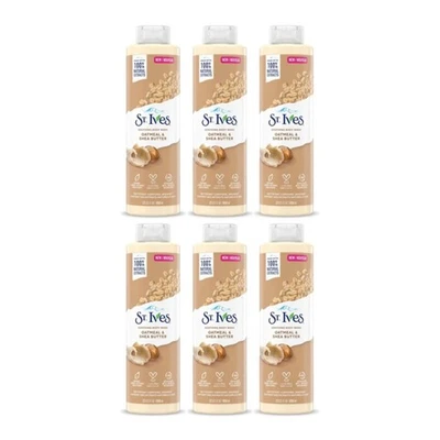 Jabón corporal calmante de avena y manteca de karité St. Ives, 22 fl oz (paquete de 6) Foto 1 de 4