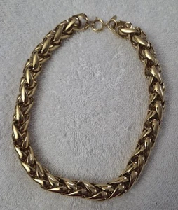 Vintage Napier schwer Statement goldfarben goldfarben Halsreif 16" Halskette Kette - Bild 1 von 7