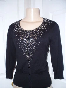 Apt. 9 beautiful casual ladies blouse adorns with sequins size medium - Picture 1 of 7