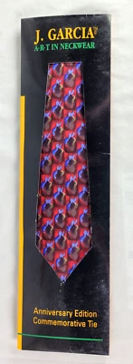 1993 Jerry Garcia Necktie Anniversary Edition Guitar Pattern Grateful Dead - Image 1 of 4