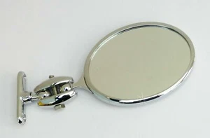 MO002 - DESMO STYLE OVAL OVERTAKING MIRROR FOR VINTAGE & CLASSIC CARS ALL BRASS - Picture 1 of 8