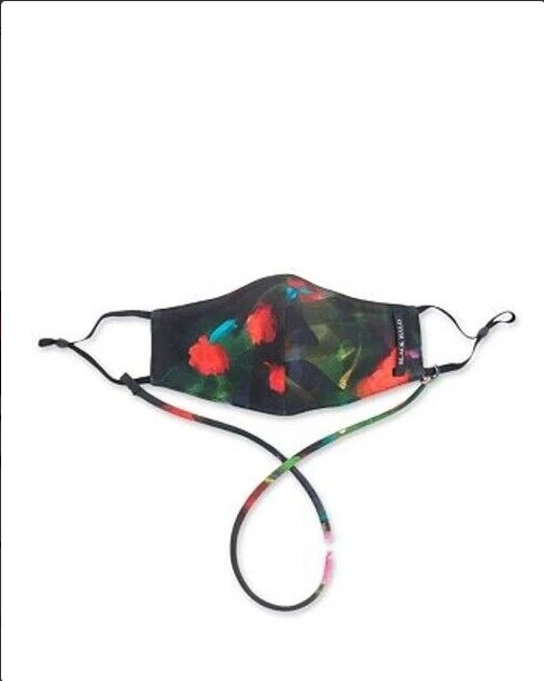 Cubierta facial floral lavable Black Halo para mujer, negro resplandor posterior Foto 1 de 1