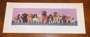 Gualo H. Lubeck “Puppy Love” Hand Signed Limited Ed Lithograph 611/950  7” X 17” - Picture 1 of 9