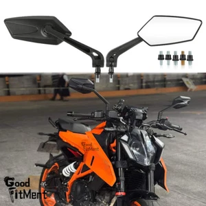 Par de espejos retrovisores laterales negros mate para moto 390 1290 790 890 RC 8C - Imagen 1 de 19