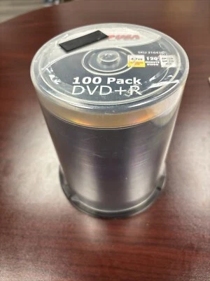 CompUSA 100 Pack 4.7gb 4x Blank DVD-R Discs - New Sealed Package - Image 1 of 3