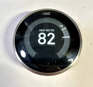 Google Nest 3rd Gen Learning Thermostat E360129 (A0013) w/ Wiring Base - Picture 1 of 8