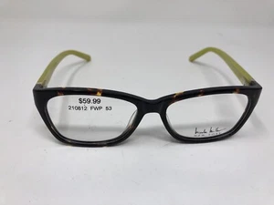 Nicole Miller Eyeglasses Frame BALANCHINE C01 53-15-138 Tortoise Green YQ04 - Picture 1 of 8