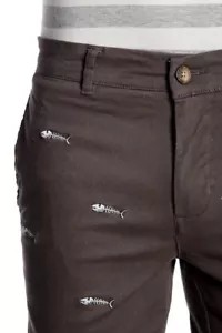 Pantaloncini corti uomo 33 vintage 1946 Bonefish grigio cotone spandex slim fit nuovi senza etichette prezzo al dettaglio consigliato $95 - Foto 1 di 8